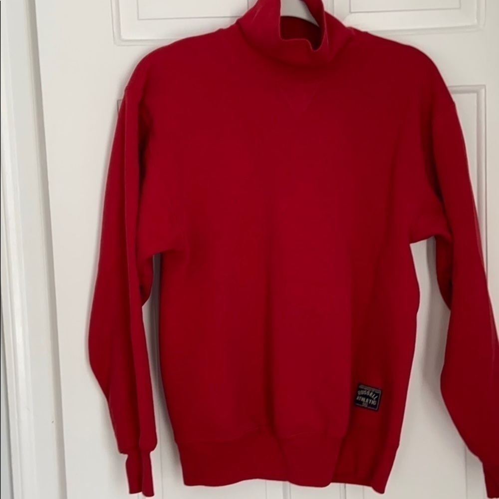 VTG Russell Athletic red mock neck sweatshirt